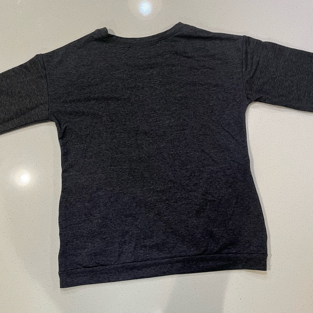 TeCrew Grey 🧡Good Vibes🧡 Ladies Large (L) sweatshirt w/ Pockets - Picture 5 of 5